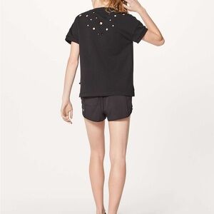 Lululemon Space Tee, Eyelet Short Sleeve, Black